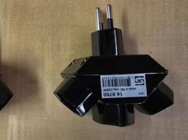 Abzweigstecker 3xT13 in schwarz