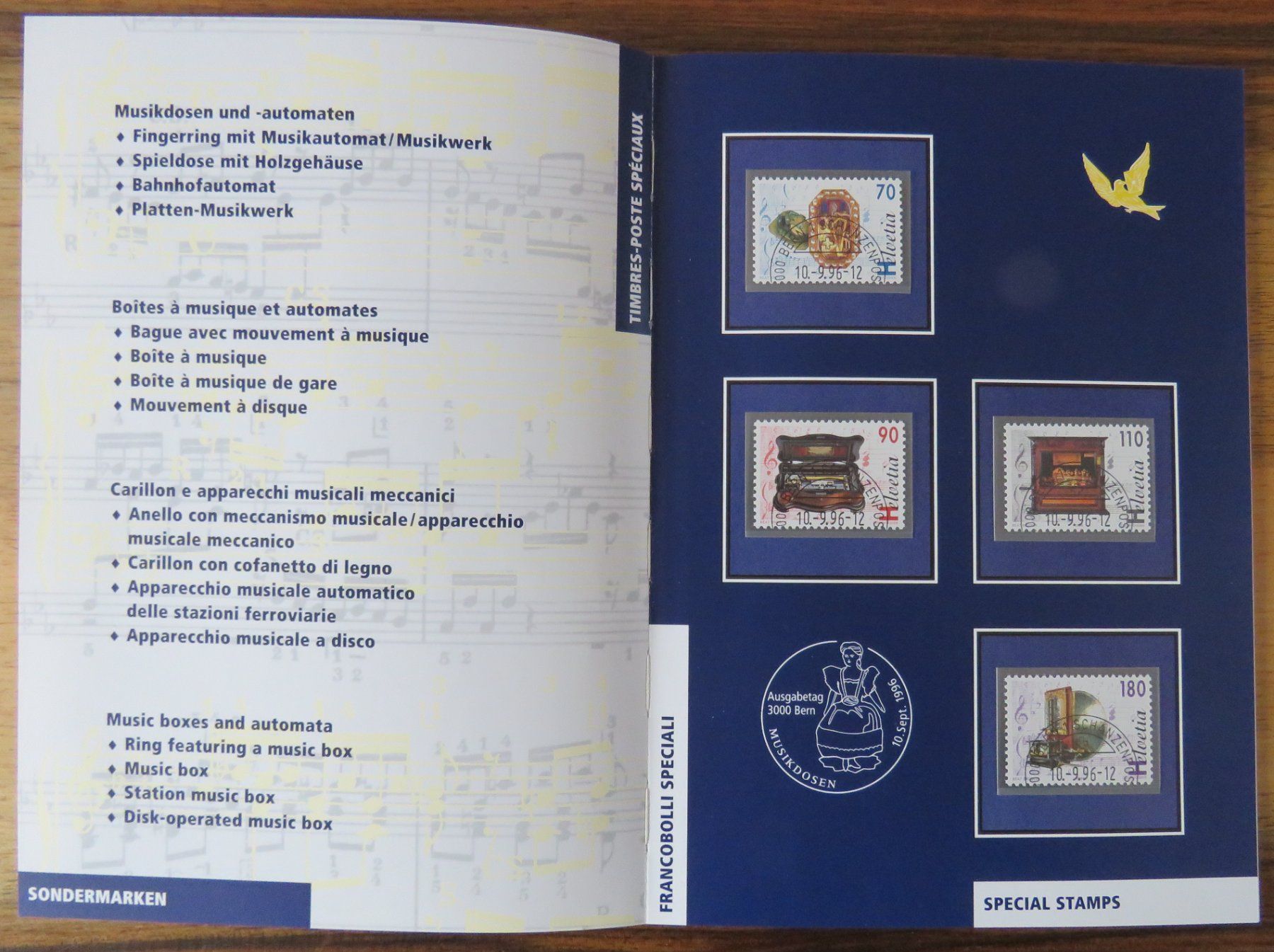 Tutti i francobolli: 1996 PTT Jahrbuch gestempelt – Usato da Kreuzlingen venduto da Koi4 5