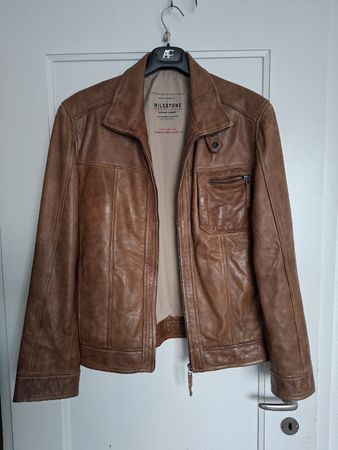 Milestone Lederjacke braun Grösse 50 guter Zustand
