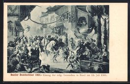 Basel, Bundesfeier 1901, Einzug d. eidg.