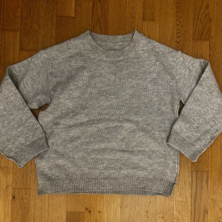 Grauer Strickpullover, Herbst/Winter, Gr. S