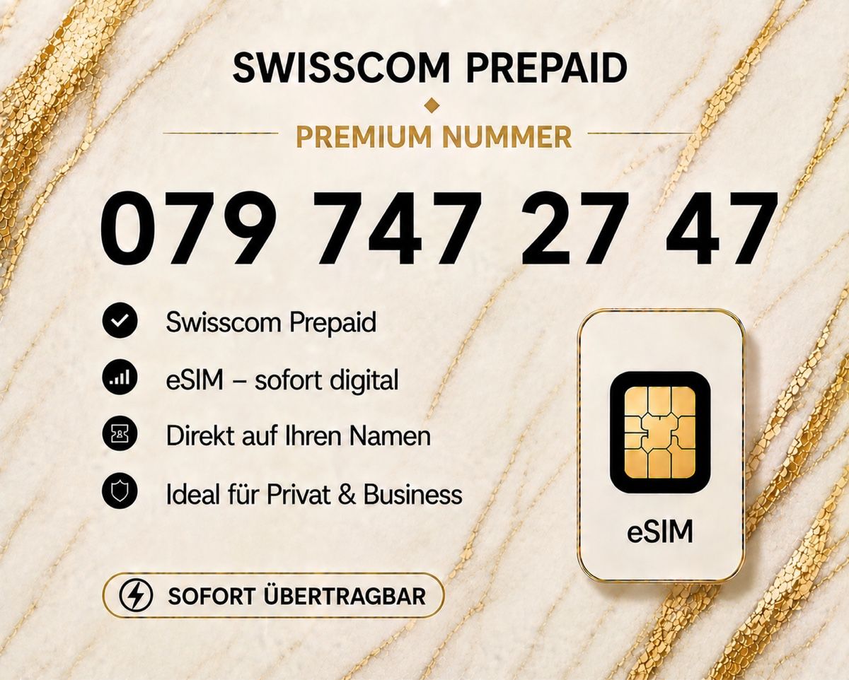 Swisscom Carte Prepayée: Swisscom Prepaid Premium Nummer – Neuf avec emballage d'origine à Rotkreuz par 079shop