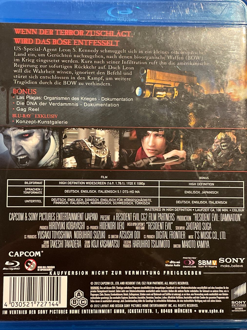 Alle DVDs: Resident Evil : Damnation  (2012) – Neu (gemäss Beschreibung) aus Waldenburg von Gonzo8 1