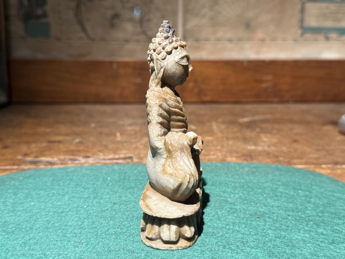 Sculture & Statue: Antike Buddha Figur aus Speckstein... – Difettoso da schaffhausen venduto da VintAntik_1980 3