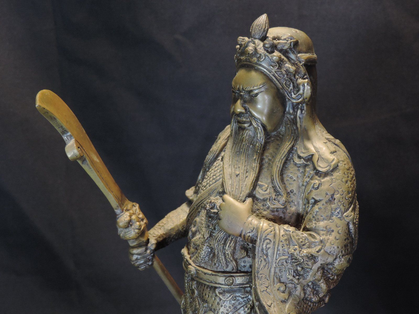 Statuette: Bronzefigur Guan Yu, Chinesischer General – Usato da Duggingen venduto da roterbambus 5