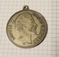 Anhänger Medaille  Ludwig II König v. Bayern