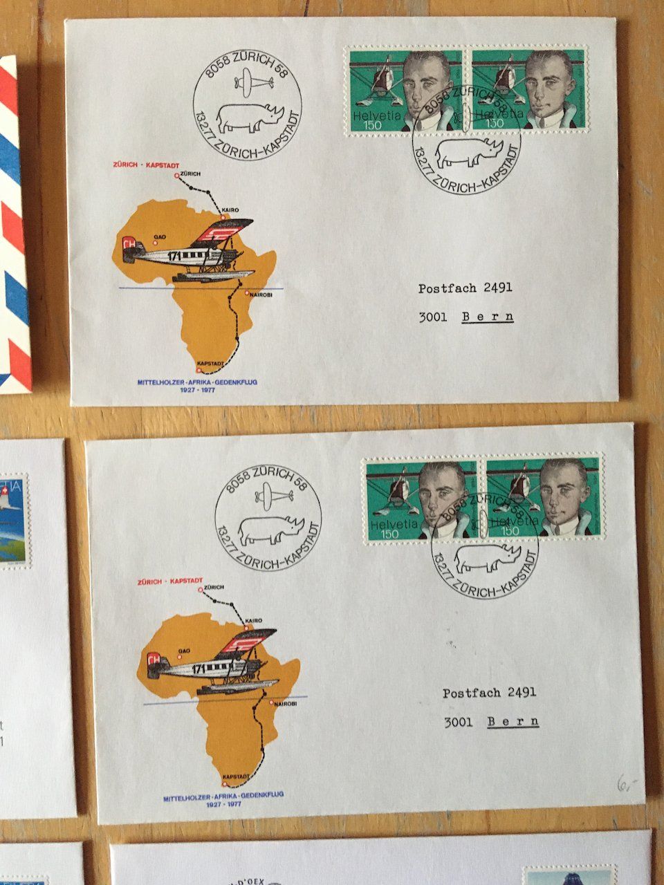 Tutti i francobolli: 9 Flugbriefe Schweiz 1969-99 – Usato da Nesslau venduto da andi_hon 3