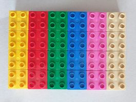 Lego Duplo (20) 24 Bausteine 2x2 Noppen