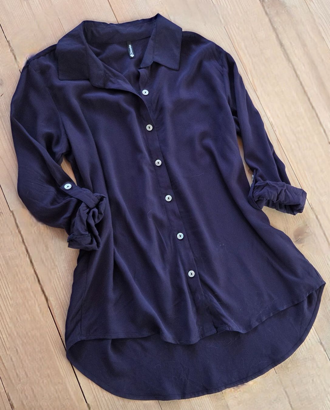 Camicette: Bluse elegant,dunkelblau,angenehmer Stoff,Gr.S – Nuovo (secondo la descrizione) da Siblingen venduto da Vany_McDougall 6