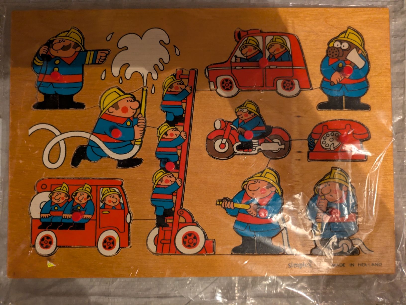 Puzzle: Lot de 3 puzzles en bois pour enfants - Simplex – Usato da Echallens venduto da VintageMann 1