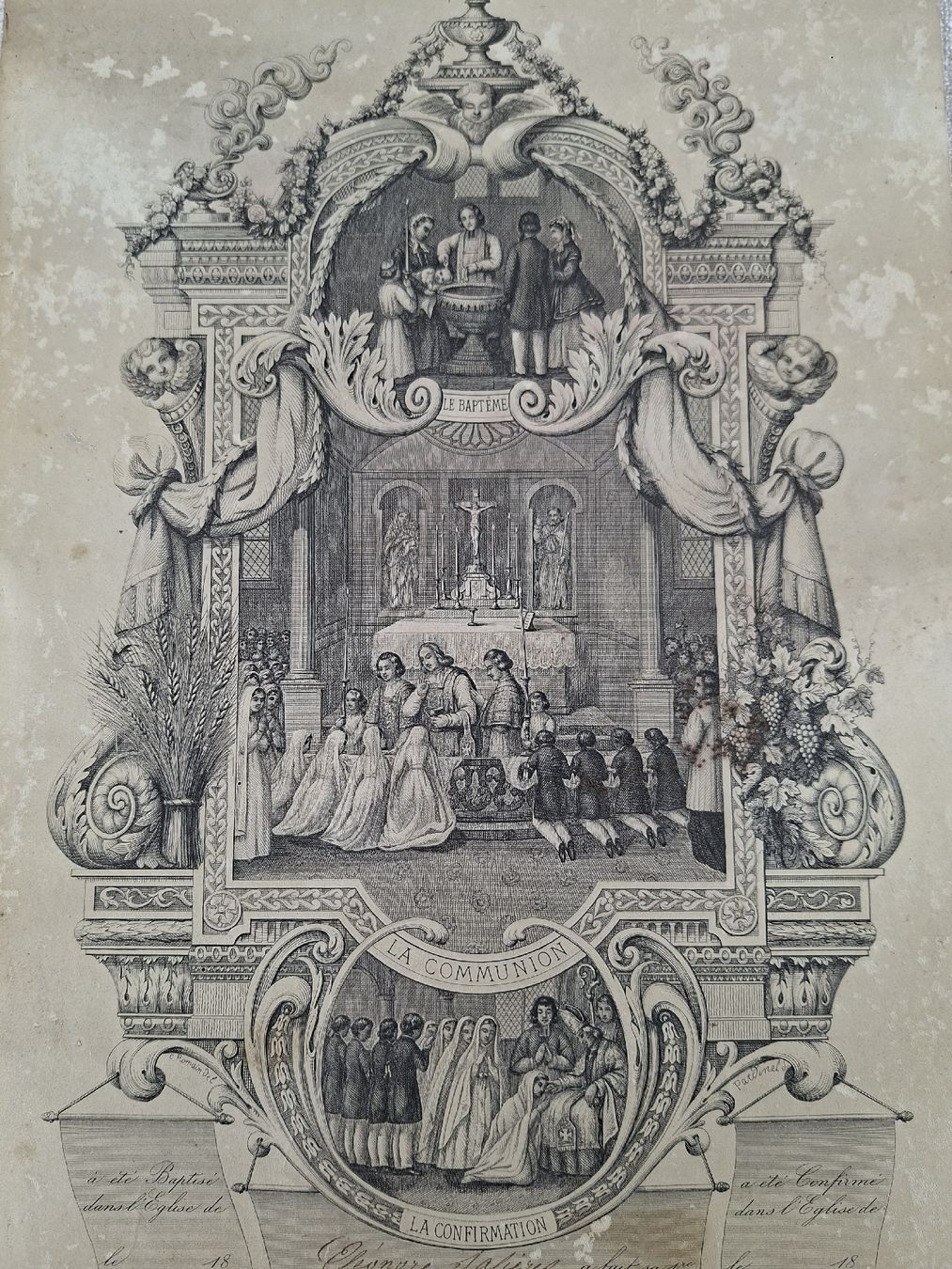 Libri: antikes sakrales Dokument,  Kommunion 1843 – Usato da Grindelwald venduto da carro5 1