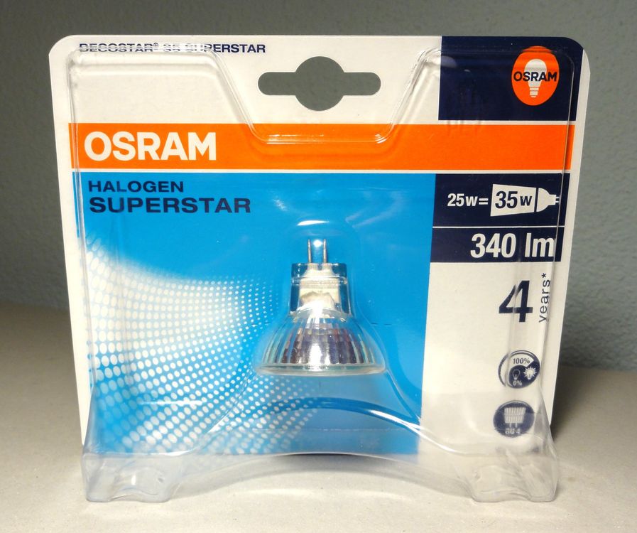 5 Osram Halogen-Lampen GU4