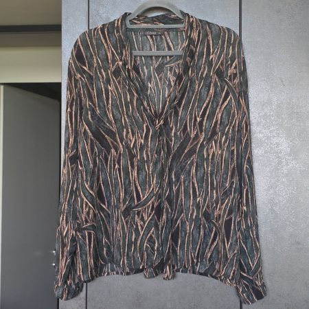 🐸 NILE BLUSE XL V-AUSSCHNITT GEDREHT VISKOSE NEUWERTIG