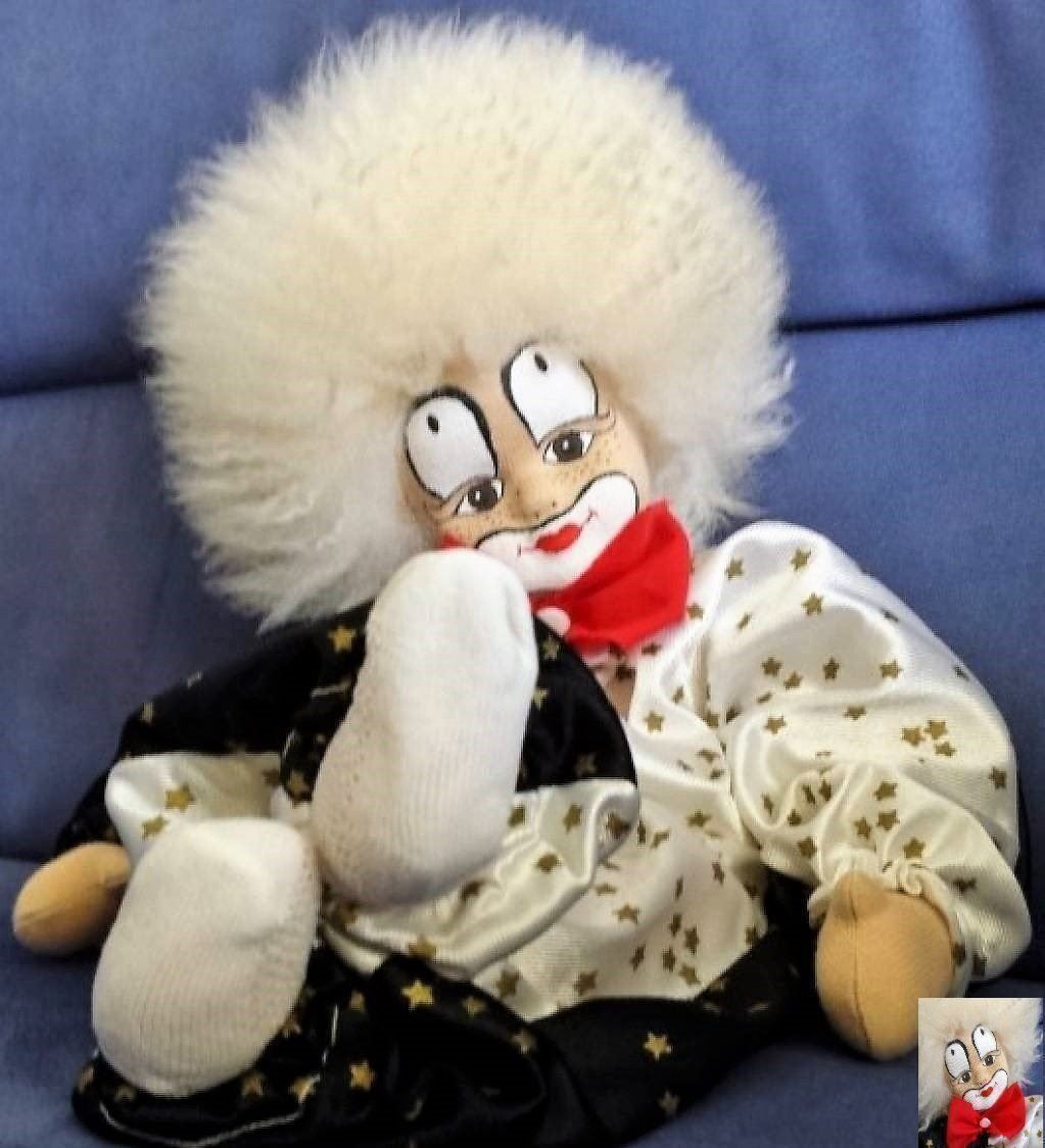 Bambole: Wunderschöne Sammlerpuppe Clown handmade – Nuovo (secondo la descrizione) da Rotkreuz venduto da NICETOBUY 1