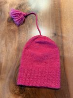 Zipfelmütze (handgestrickt) in pink, ab ca. 48 cm KU