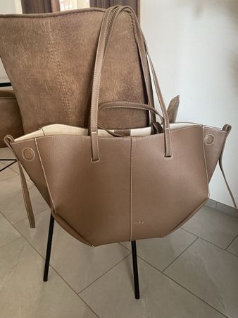 Handtasche braun/grau, guter Zustand