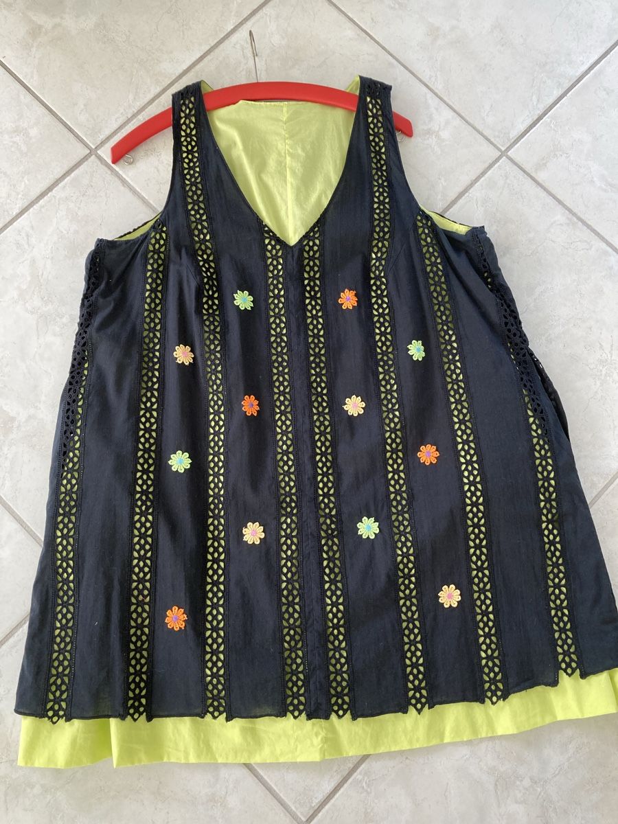 Kleider: Sommerkleid schwarz/kiwi 44 – Neu (gemäss Beschreibung) aus Zuchwil von Mauz2 1