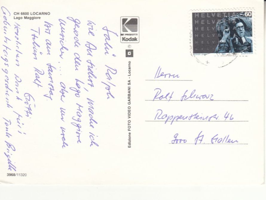 Cartes postales: Locarno 1995 – D'occasion à Bürglen TG par StampGraf 1