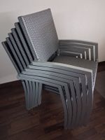 Lot de 6 chaises de terrasse structure aluminium