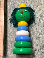 Holzspielzeug Stapelturm Clown, Vintage, unbespielt