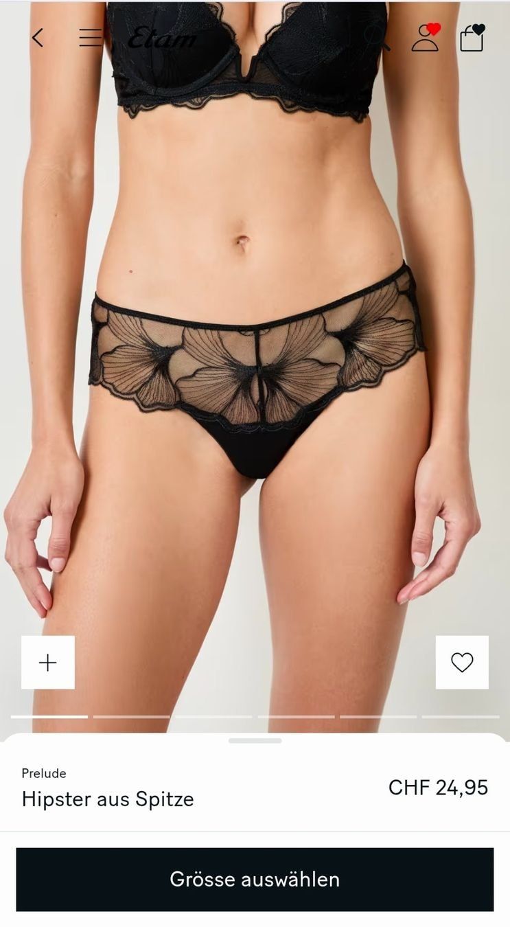Etam Altra biancheria intima: 💖​ Etam Hipster Slip - 34/36 - Prélude – Nuovo e nell'imballaggio originale da Thalwil venduto da VitaMini 2