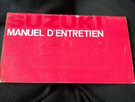 Suzuki 50 cc modèles M15 et M 15D manuel d'entretien rare