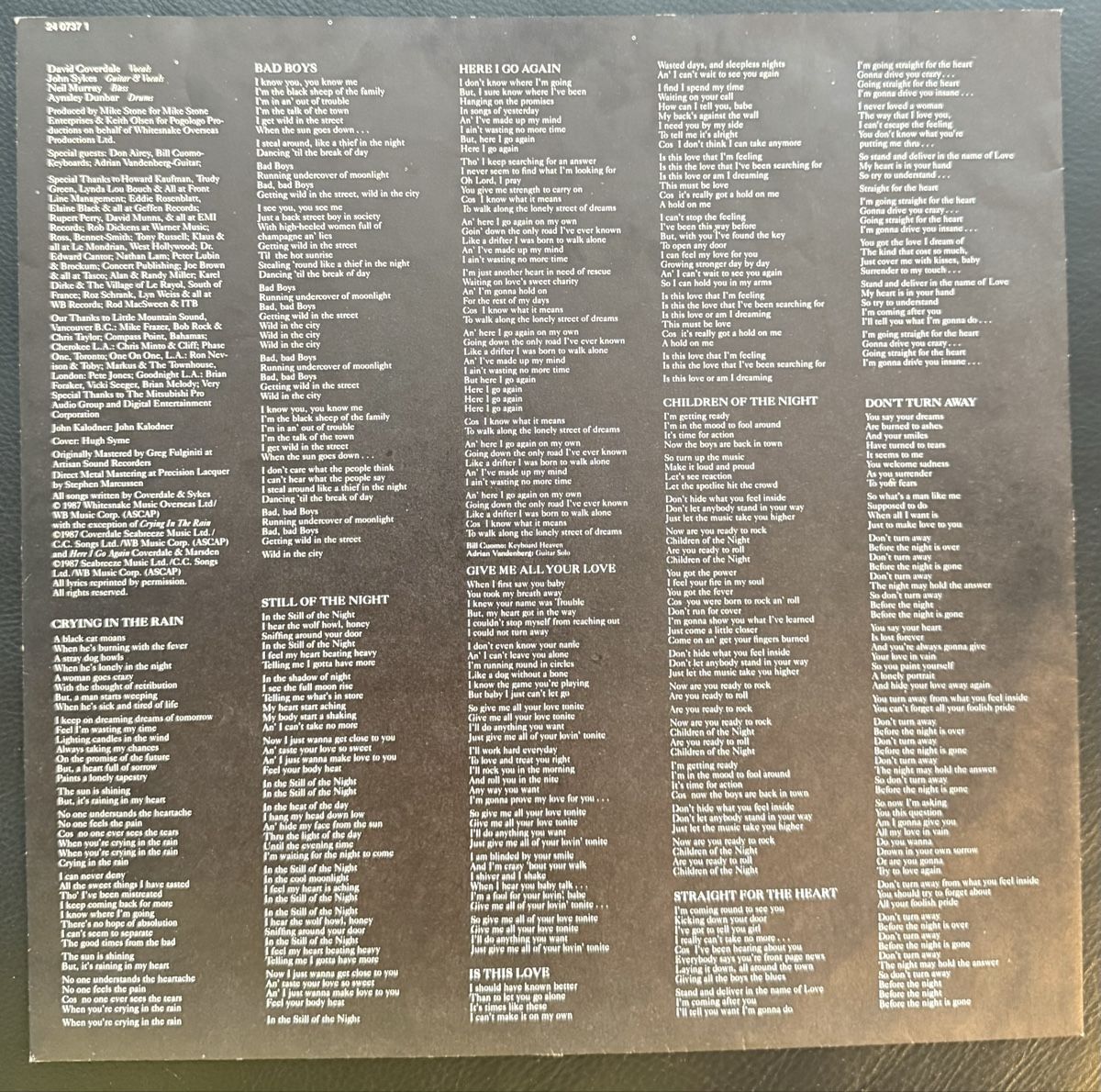 Vinyles: Whitesnake 1987 LP Vinyl Schallplatte – D'occasion à Goldach par Donpancho 3