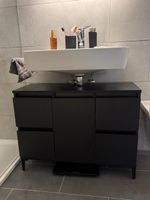 Waschbeckenunterschrank schwarz