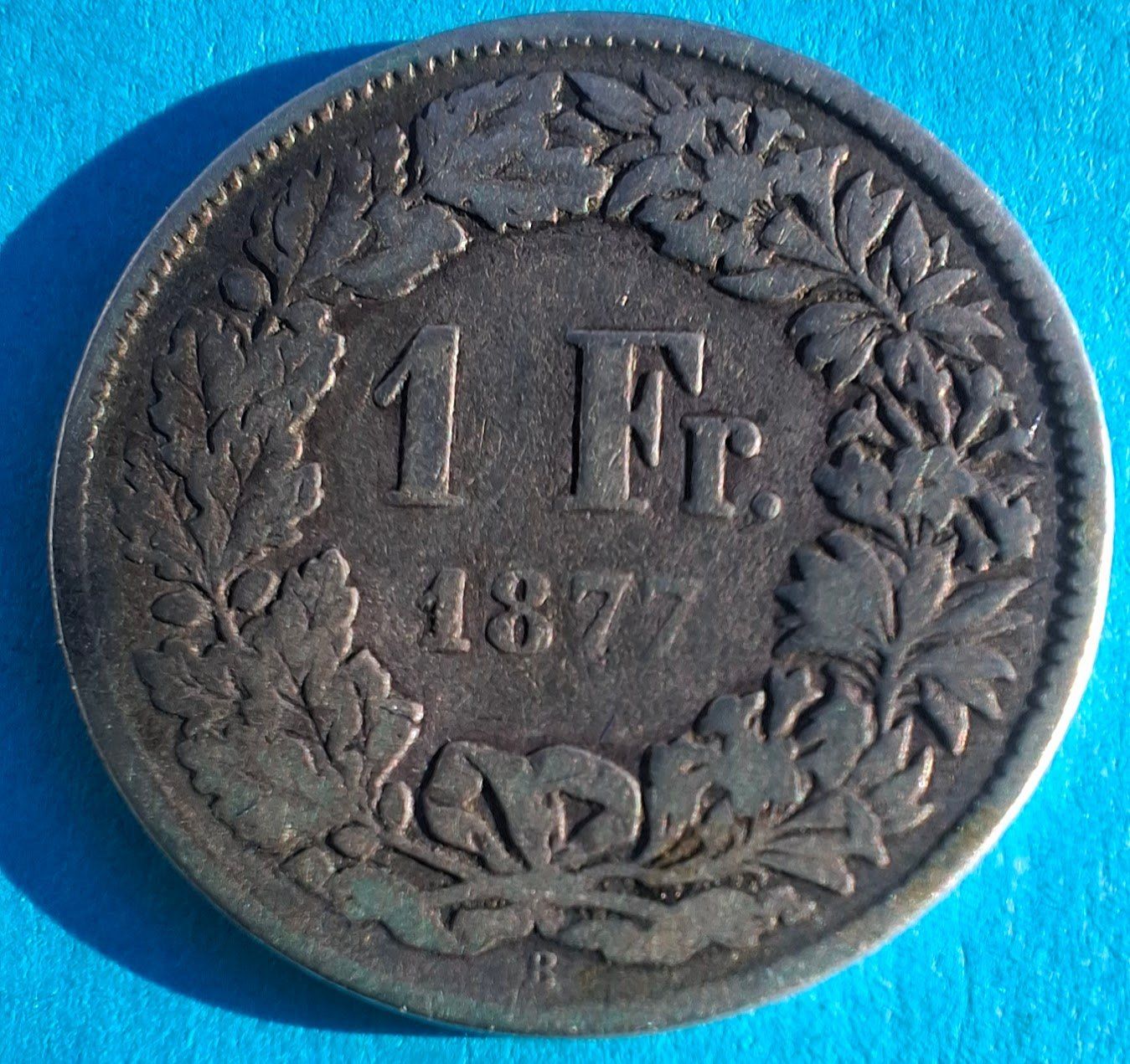 Alle Münzen: CHF___1.00 1877 SS – Gebraucht aus Fribourg von Kiki020