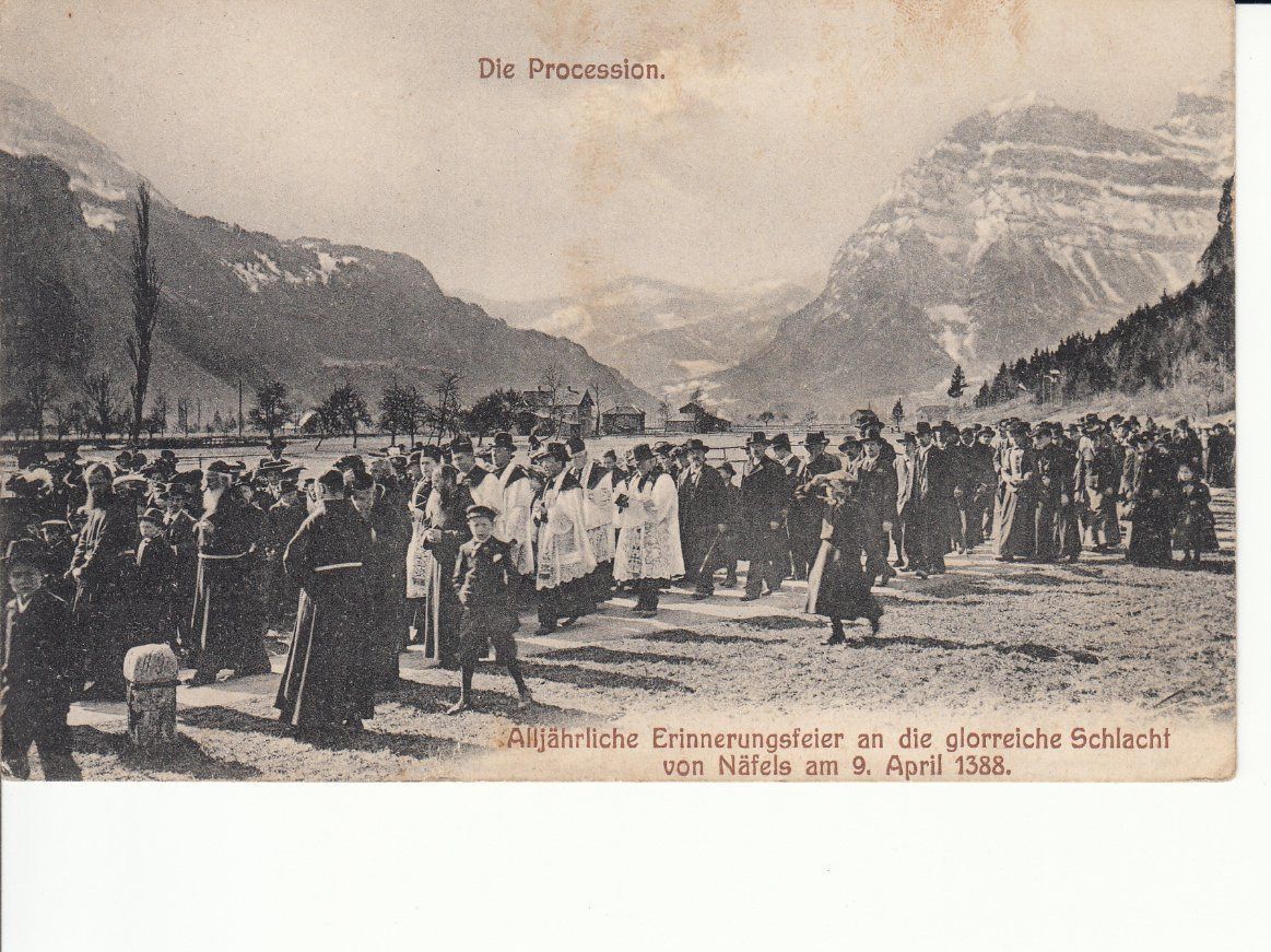 Cartes postales: Näfels Procession 1916 – D'occasion à Bürglen TG par StampGraf