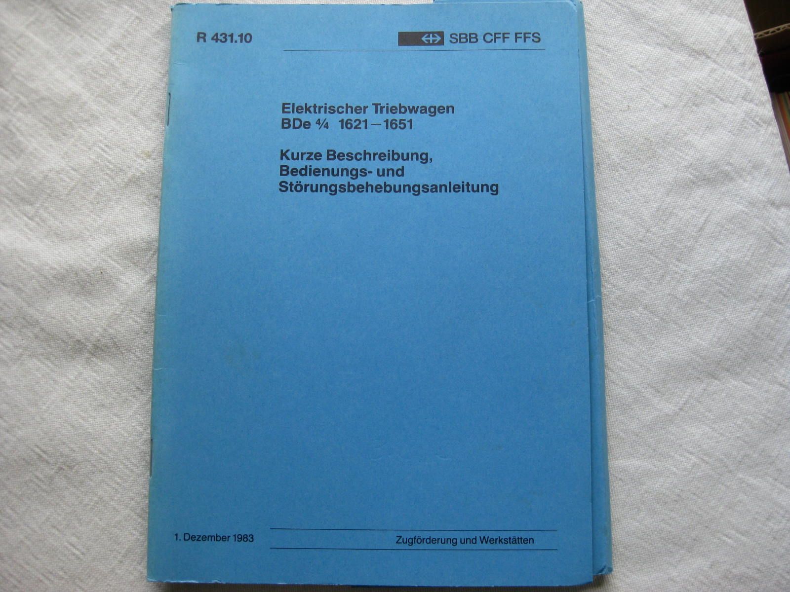 Bücher: R431.10 BDe 4/4 1621-1951 – Gebraucht aus Malters von Marosko