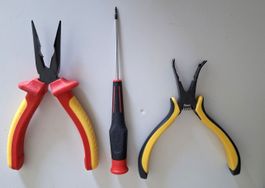 Kugelkopfzange, Spitzzange, Schraubendreher