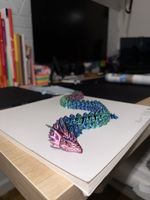 3D Printed Articulated Dragon Multicolor Like New