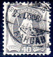 STEHENDE HELVETIA 1908 GESTEMPELT 89B ERHALT SIEHE SCAN -J25