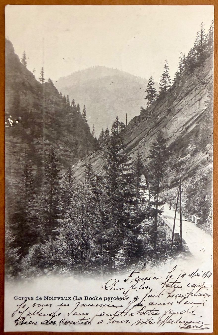Ansichtskarten: Gorges du Noirvaux - 1901 – Gebraucht aus Lutry von Ediego