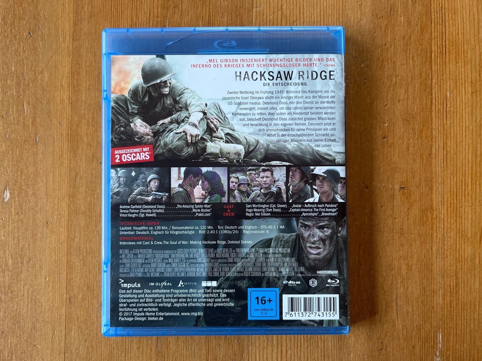 Tutti i DVDs: Hacksaw Ridge – Usato da Stein am Rhein venduto da Karisma78 1