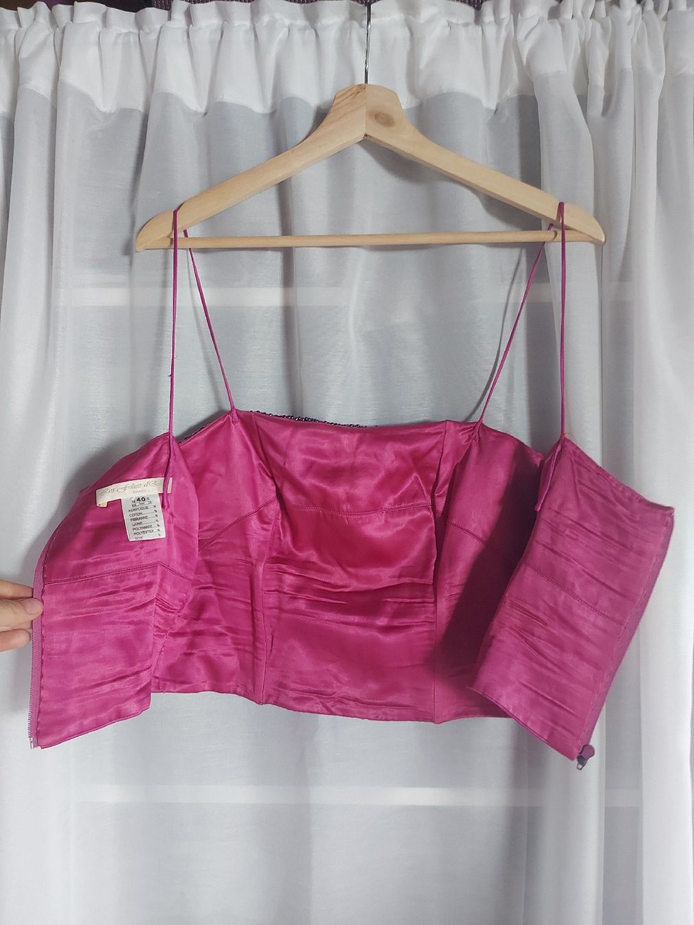 Top: Bustier vintage satiné - Taille M – Usato da Lausanne venduto da Super-cerise 5