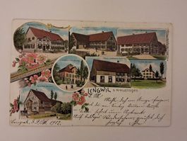 Lithographie Postkarte Lengwil Stempel 9.10.12