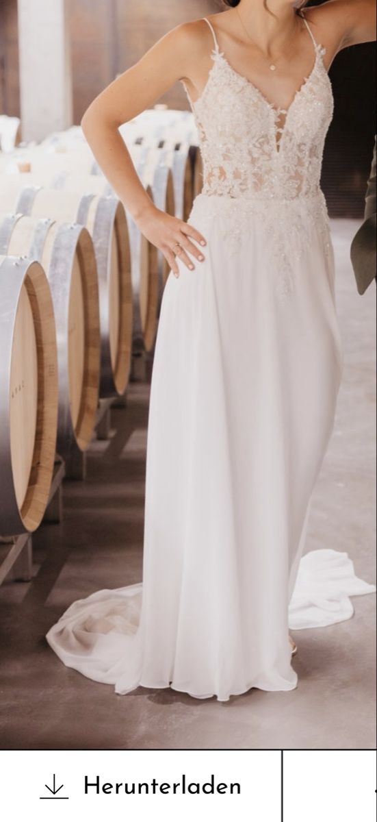 Vestiti: Brautkleid Modeca Grösse 34 Ivory – Usato da Maienfeld venduto da gia_md9j 1