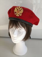 🤩ROTER BERET-HUT MIT BROSCHE NEU & D&G P.