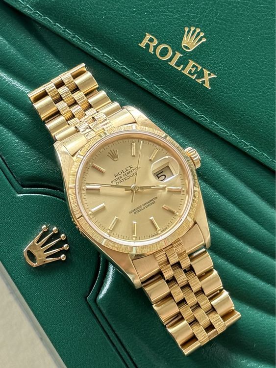 Rolex Orologi: Rolex Datejust Full Gold mit Garantie, Full set Top Zustand – Nuovo e nell'imballaggio originale da Schaffhausen venduto da kim-kardashian 8