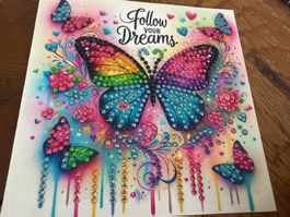 Karte-Grusskarte-Follow your Dreams-Freunde-Painting-Selfmad