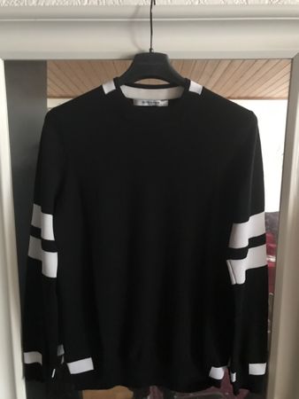 Pull GIVENCHY, Noir et Blanc, Taille XS, 100% laine