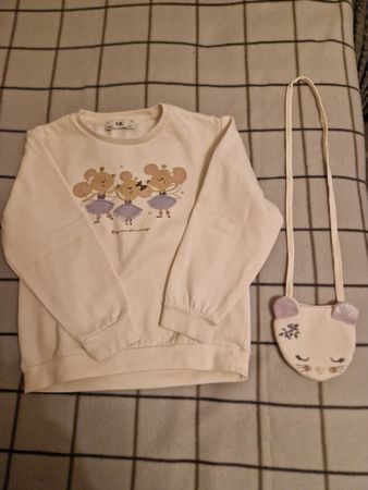 Mädchen Set, Pullover und Tasche.