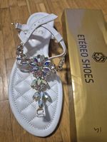 Sandales blanche avec strass gr. 36 neuf