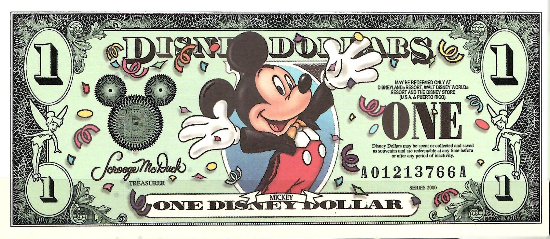 Tutti le monete: DISNEY DOLLAR - 1 DOLLAR  2000 - ECHTER DOLLAR - UNZ. – Nuovo (secondo la descrizione) da Tobel venduto da fuertinero