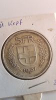 5 Franken 1931, 13 Stern, überkopf, Silber (WA3)