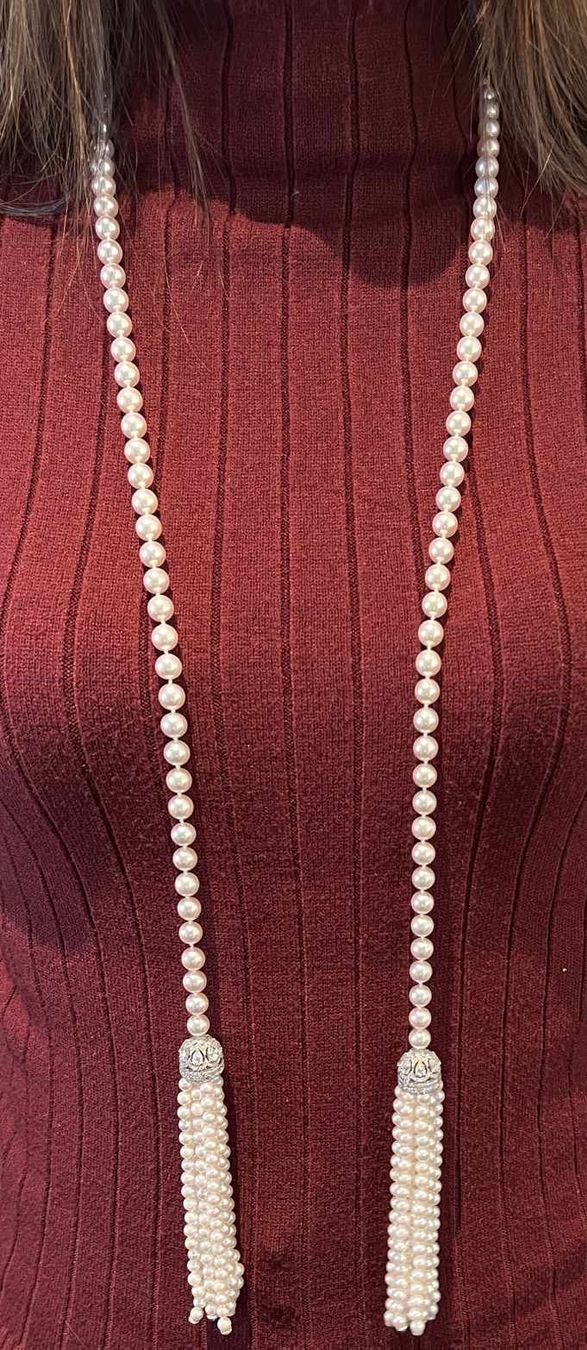 Ketten: CHARLES GREIG PERLENSAUTOIR MIT DIAMANTEN – Gebraucht aus Luzern von EdiGem 7