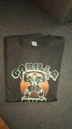 T-Shirt Gorilla Motiv Schwarz Grösse L neu