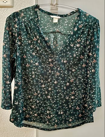 Bluse H&M Gr M in dunklem Grün